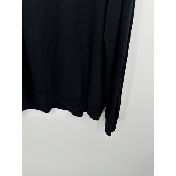 Splendid Sweater Women XXL Black Crewneck Long Sleeve Rayon Blend Stretch - Picture 3 of 8